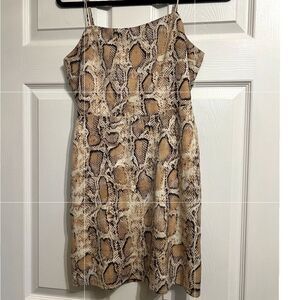 Cotton Candy Snake Print Mini Dress Size S